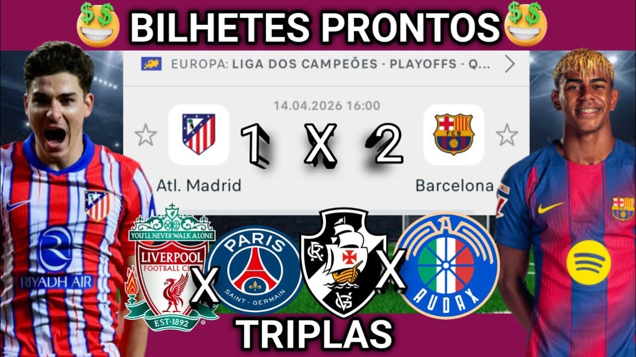 PALPITES DE FUTEBOL PARA HOJE 14 04 2026 TER&Ccedil;A-FEIRA COM BILHETES PRONTOS| Palpites da hora