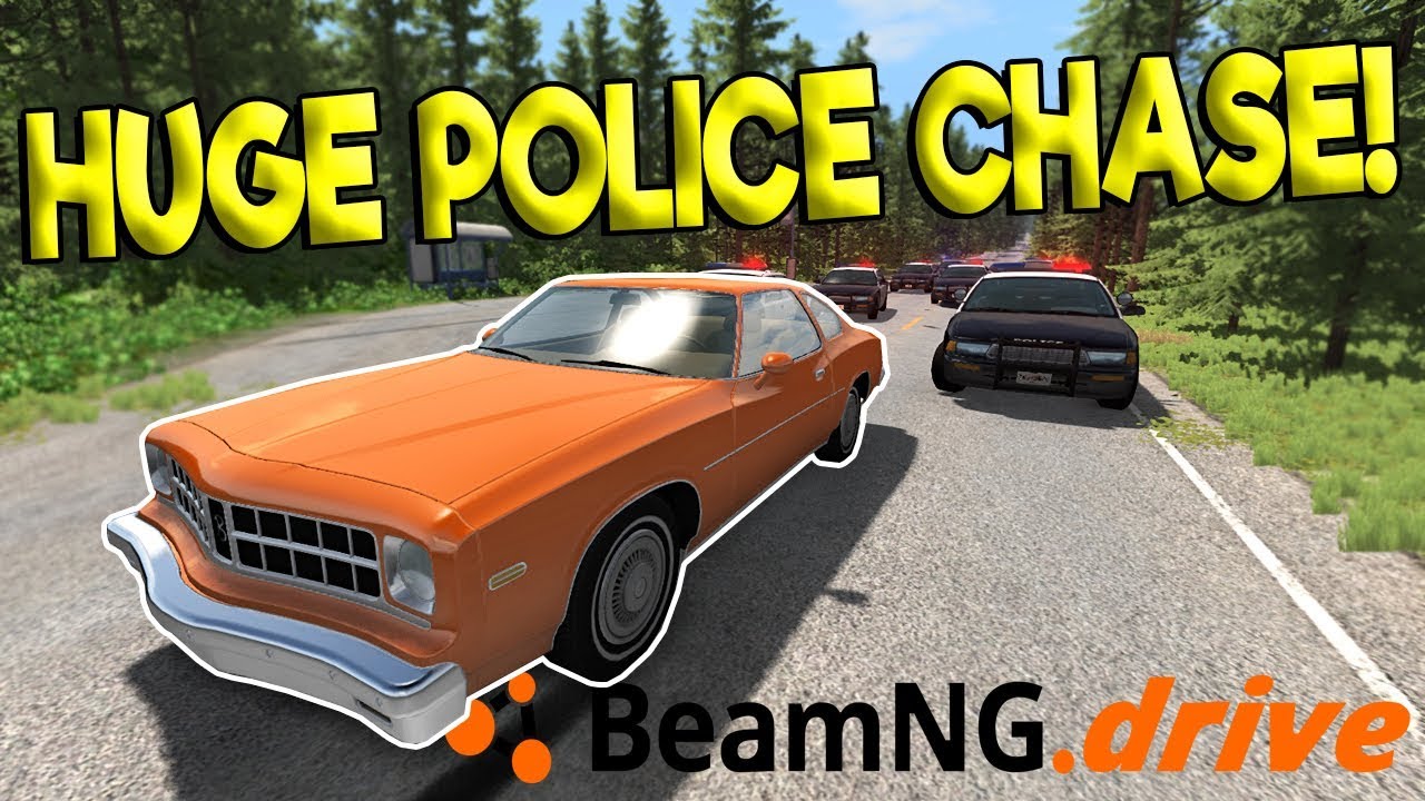 CRAZY HUGE POLICE CHASES & FUGITIVE ESCAPE! - BeamNG Gameplay & Crashes - Cop Chases & Crashes
