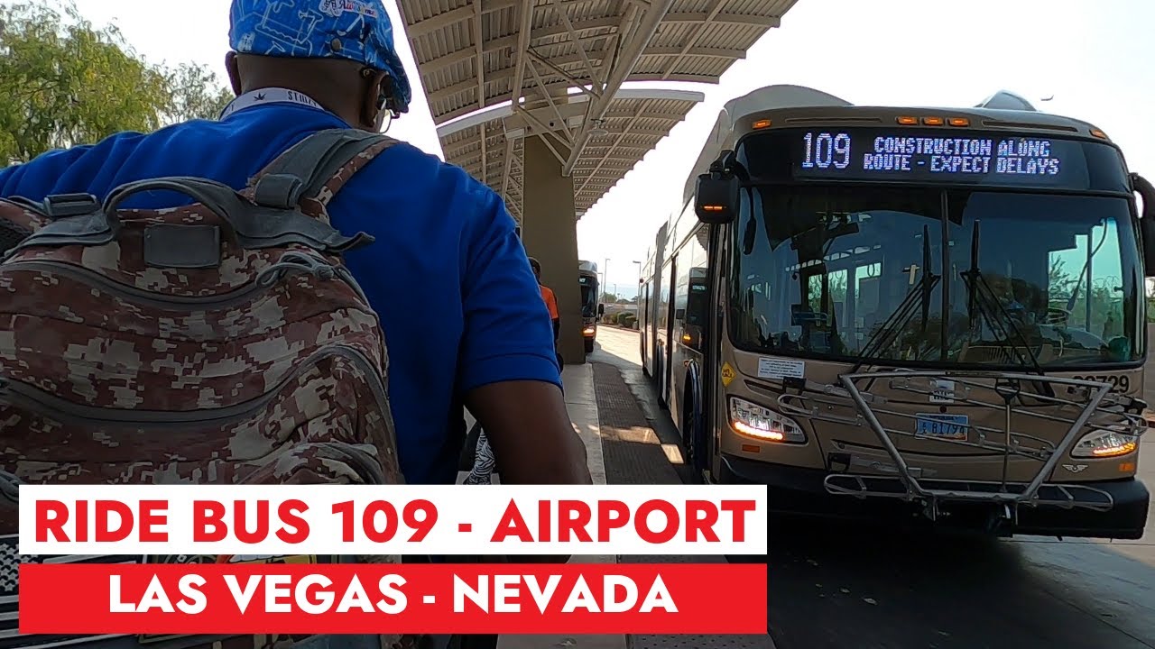 ✈️🚍🇺🇸LAS Bus Ride 109 to Las Vegas International Airport in Nevada
