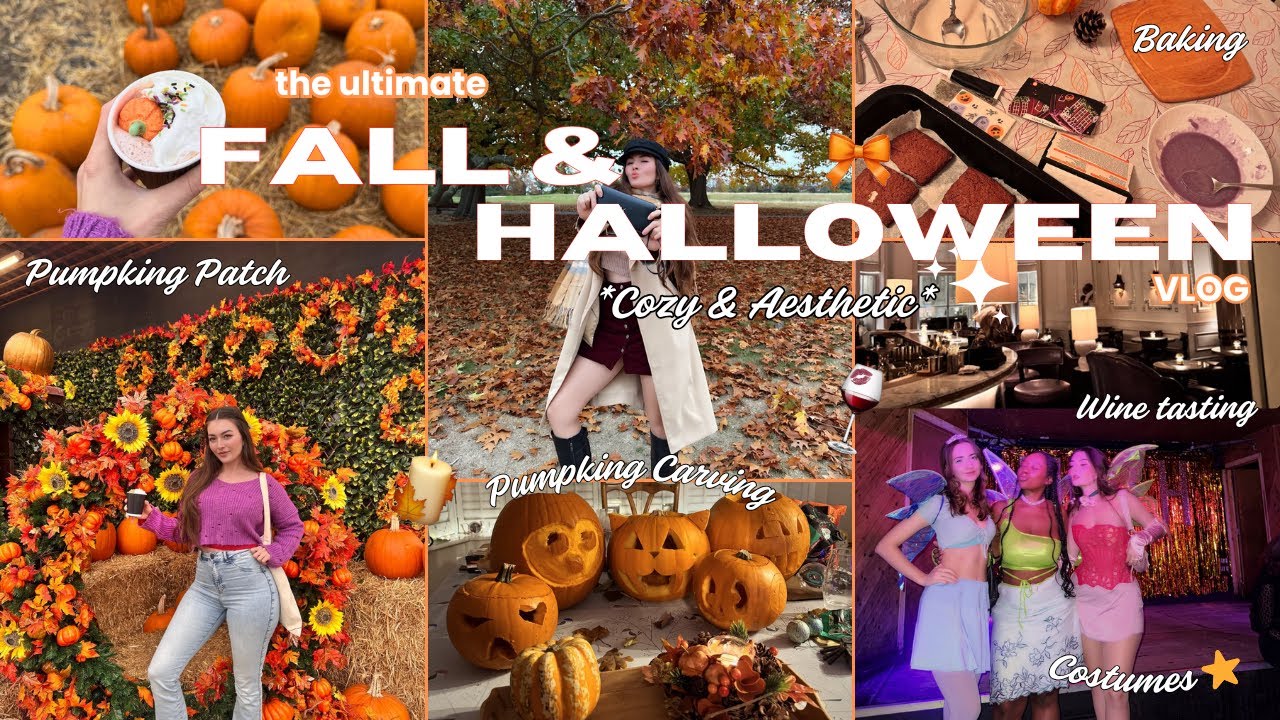 London Diaries | *Ultimate* FALL London vlog 🍂 | pumpkin patch, halloween party & cosy aesthetic