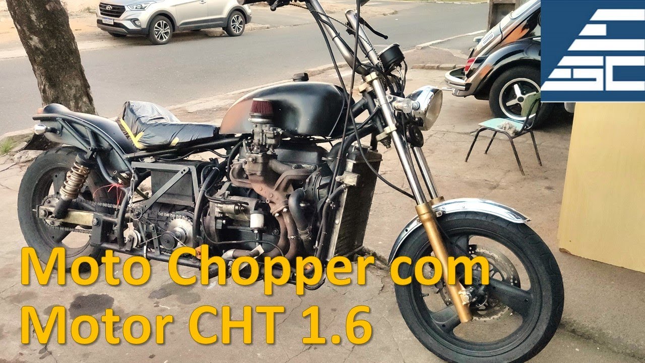 Moto Chopper Com Motor CHT 1.6 e Câmbio Sequencial - Moto Finalizada Pedrinho Mega Loucuras