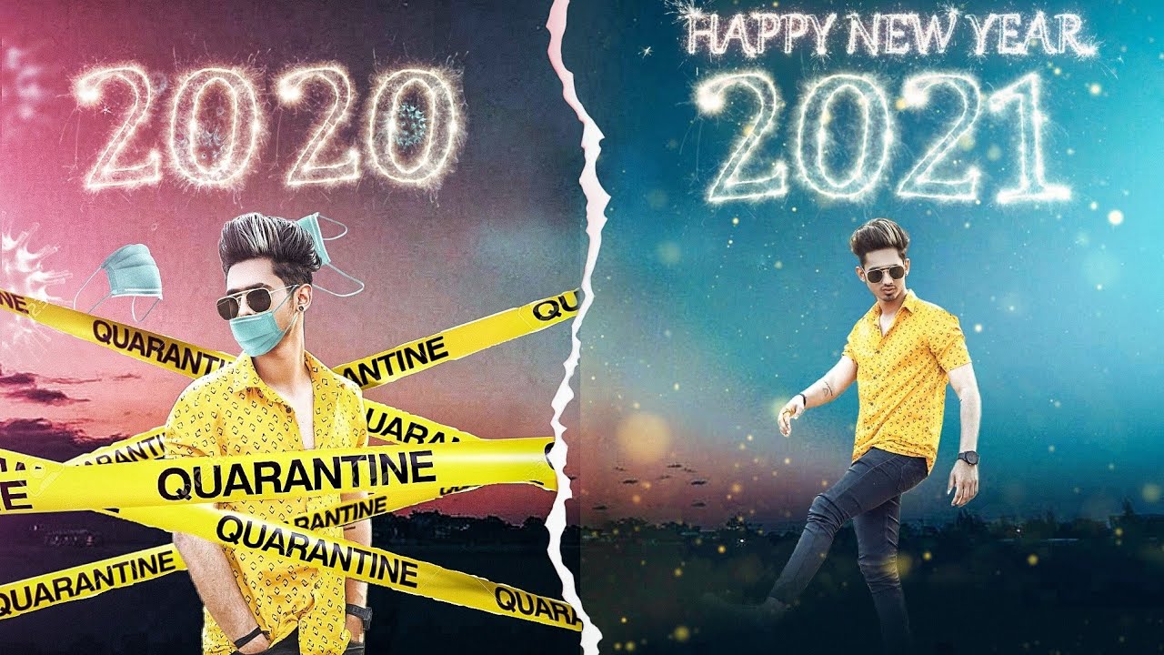 PicsArt 2021 Happy New Year Photo Editing || Double Role Photo editing 2021 || Happy New year 2021