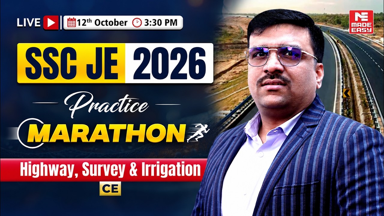 SSC JE 2026 Practice Marathon | Highway, Survey & Irrigation | CE | Akhilesh Mathur Sir