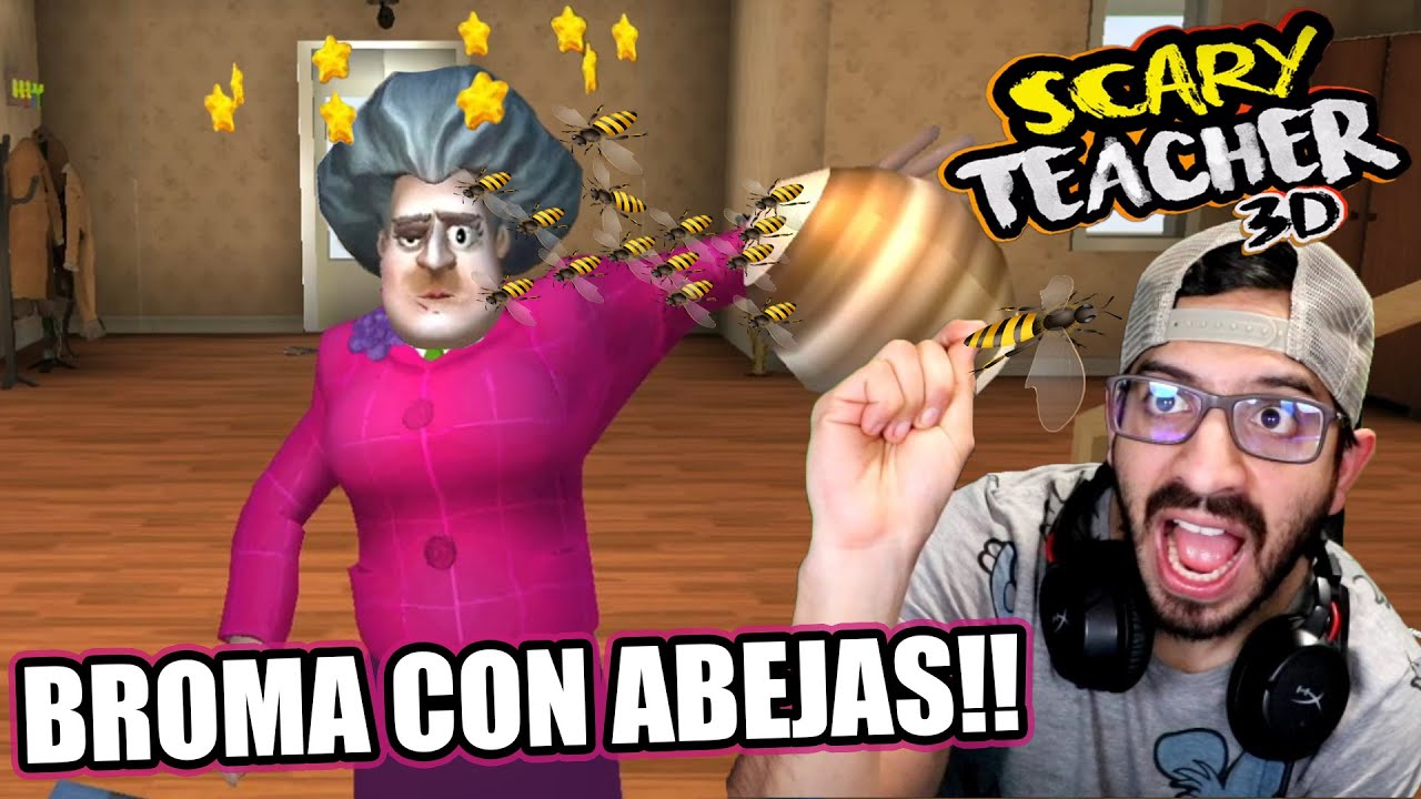 BROMA CON ABEJAS A LA MAESTRA LOCA | Scary Teacher 3D Capitulo 7 | Juegos Luky