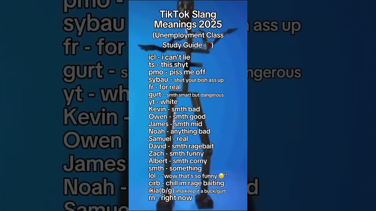 2025 tiktok slang study guide 🥀🪫😔 #sybau #gurt