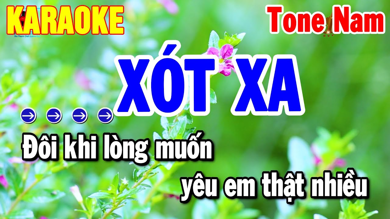 Karaoke Xót Xa Tone Nam Nhạc Sống Dễ Hát Nhất 2025 | Thanh Hải
