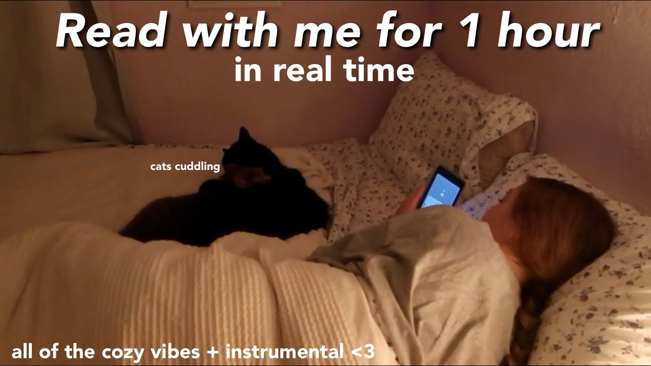 Read with me in real time for an hour *cozy vibes and instrumental*