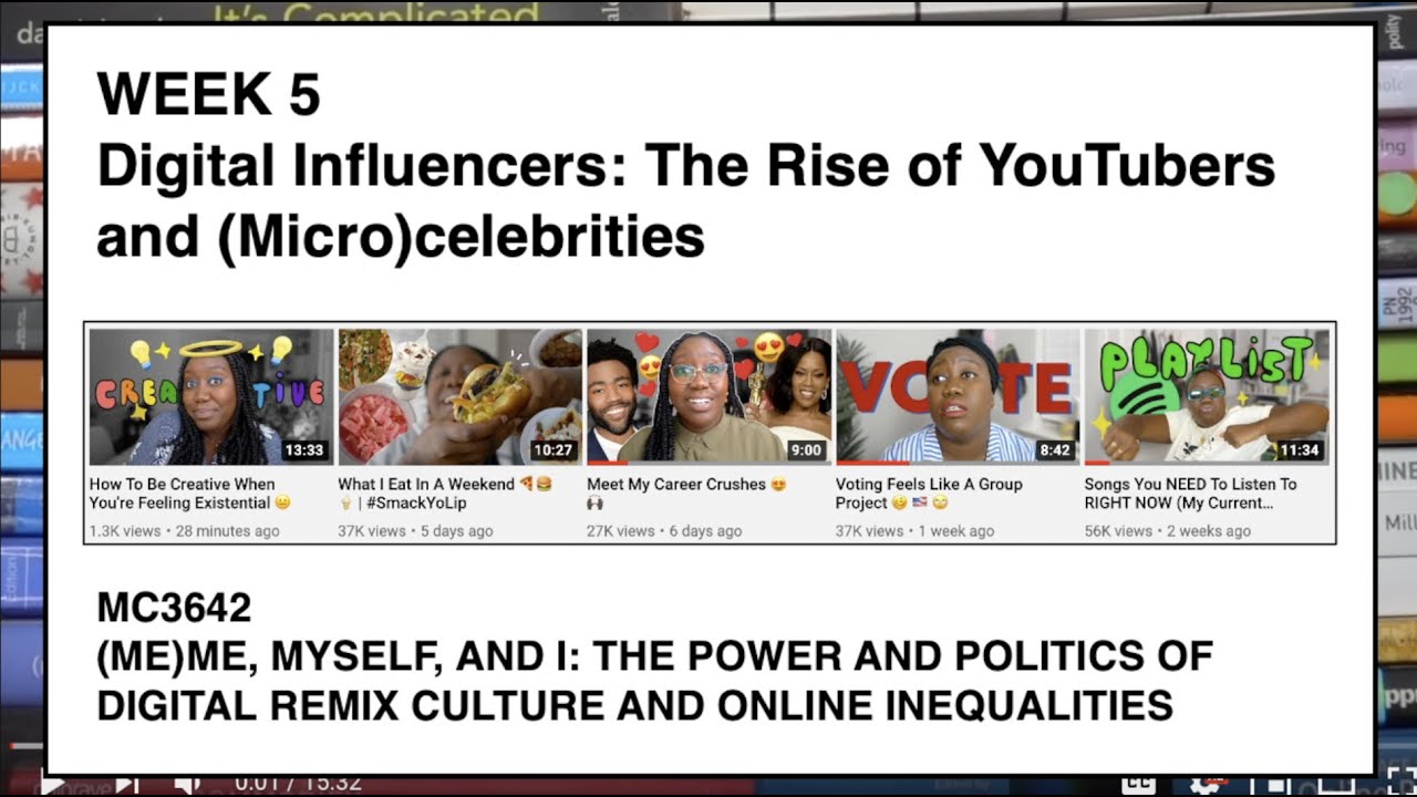 Digital Influencers: The Rise of YouTubers and (Micro)celebrities LECTURE | Dr YouTube LSE