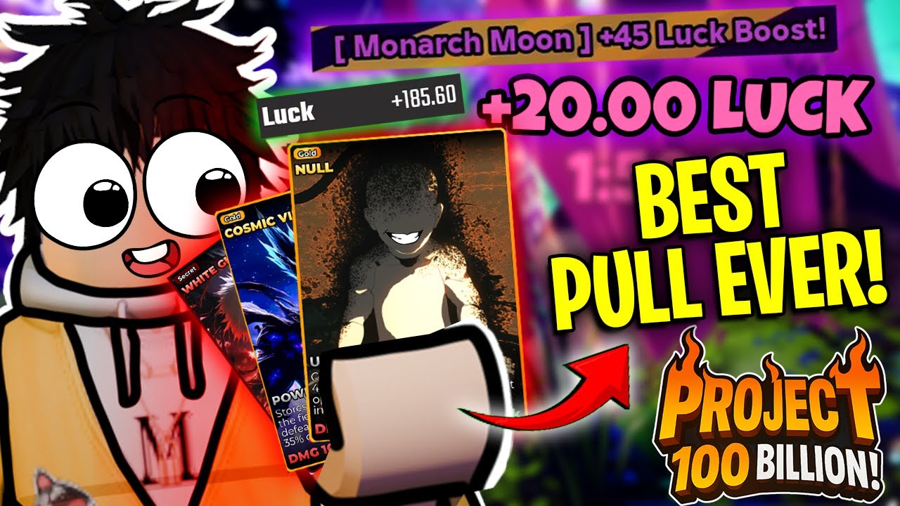 MY BEST & STRONGEST PULL WITH 185 LUCK!!! In Project 100 Billion! (Part 27) Anime Card Clash!