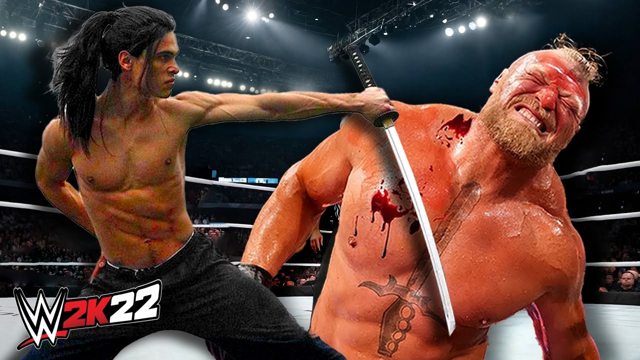 Brock Lesnar vs. Lone Samurai (WWE 2K22)