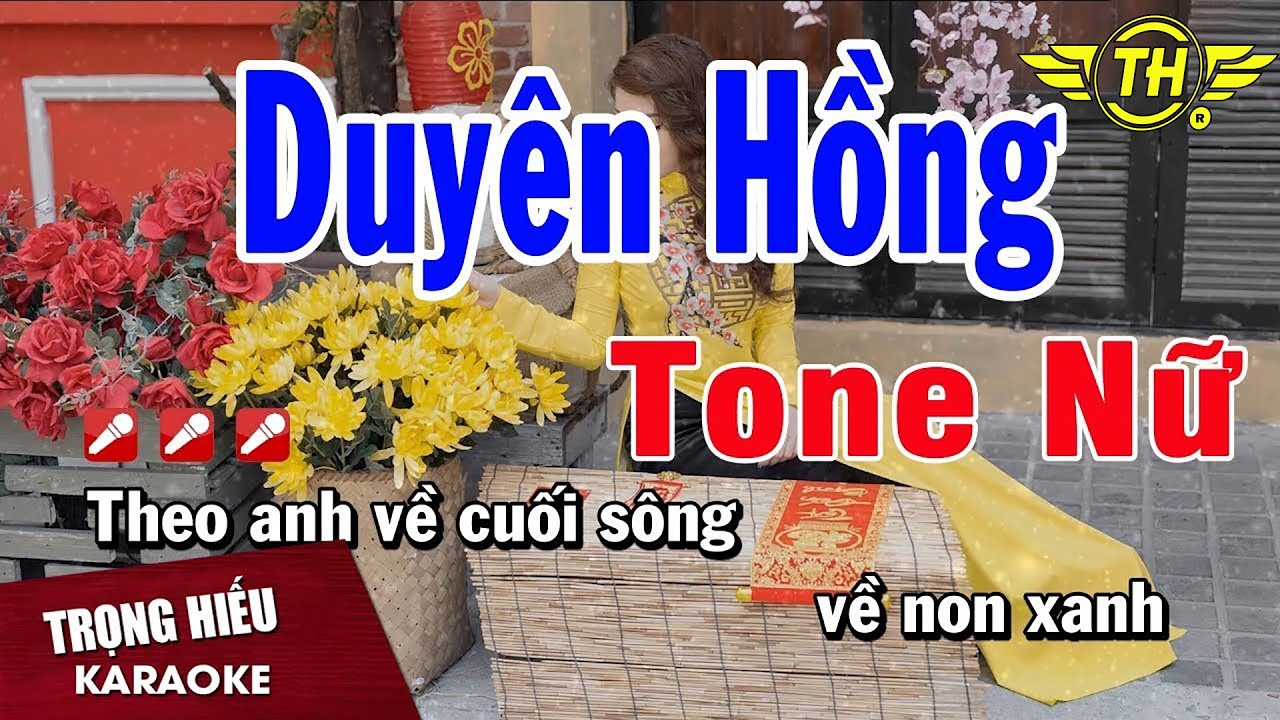 Karaoke Duyên Hồng Tone Nữ Nhạc Sống | Trọng Hiếu