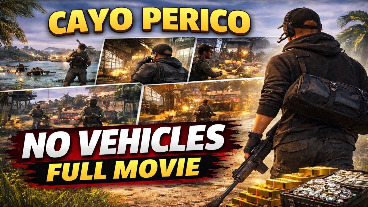 Can You Beat Cayo Perico Without Using Any Vehicles (ON FOOT)? [Full Movie]