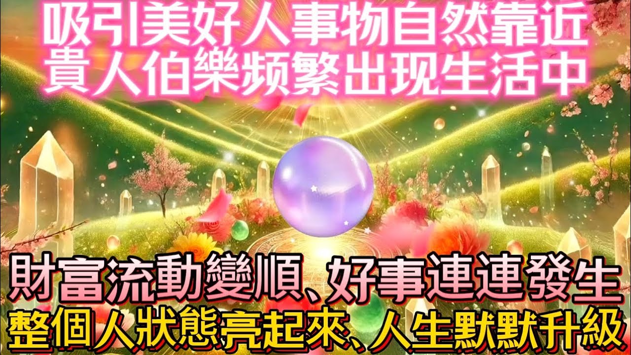 吸引美好人事物自然靠近｜貴人伯樂頻繁出現生活中｜財富流動變順、好事連連發生｜整個人狀態亮起來、人生默默升級｜吸引力法則調頻能量音樂