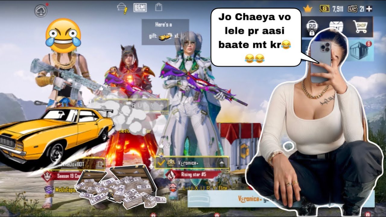 Randomly I Entered In GIRLS Lobby🥵& They Started Flirting & Teasing me🥹 1v2 TDM Challenge😍