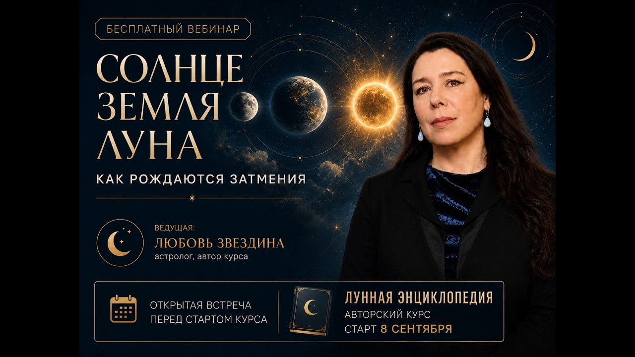 СОЛНЦЕ &mdash; ЗЕМЛЯ &mdash; ЛУНА. Как рождаются затмения. Любовь Звездина
