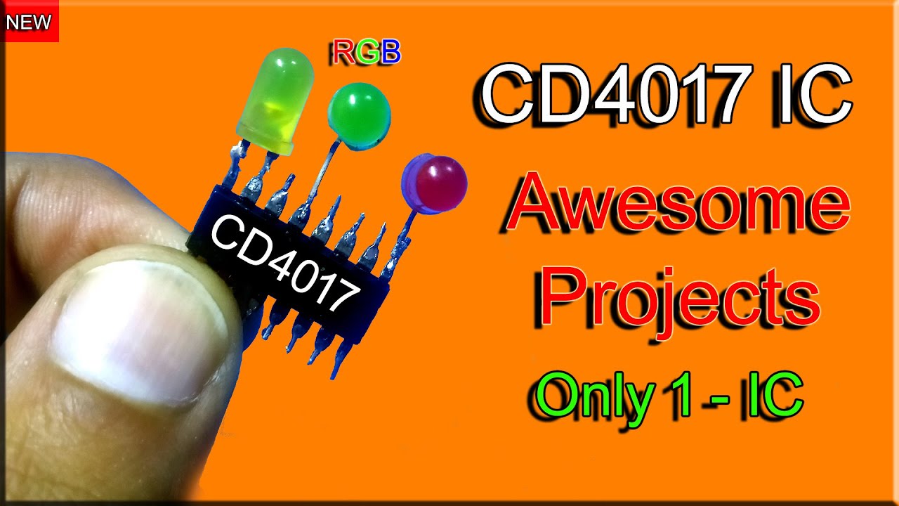 CD4017 IC Awesome Projects Using Only One IC | DIY Project | CD4017 LED chase without using NE555 IC