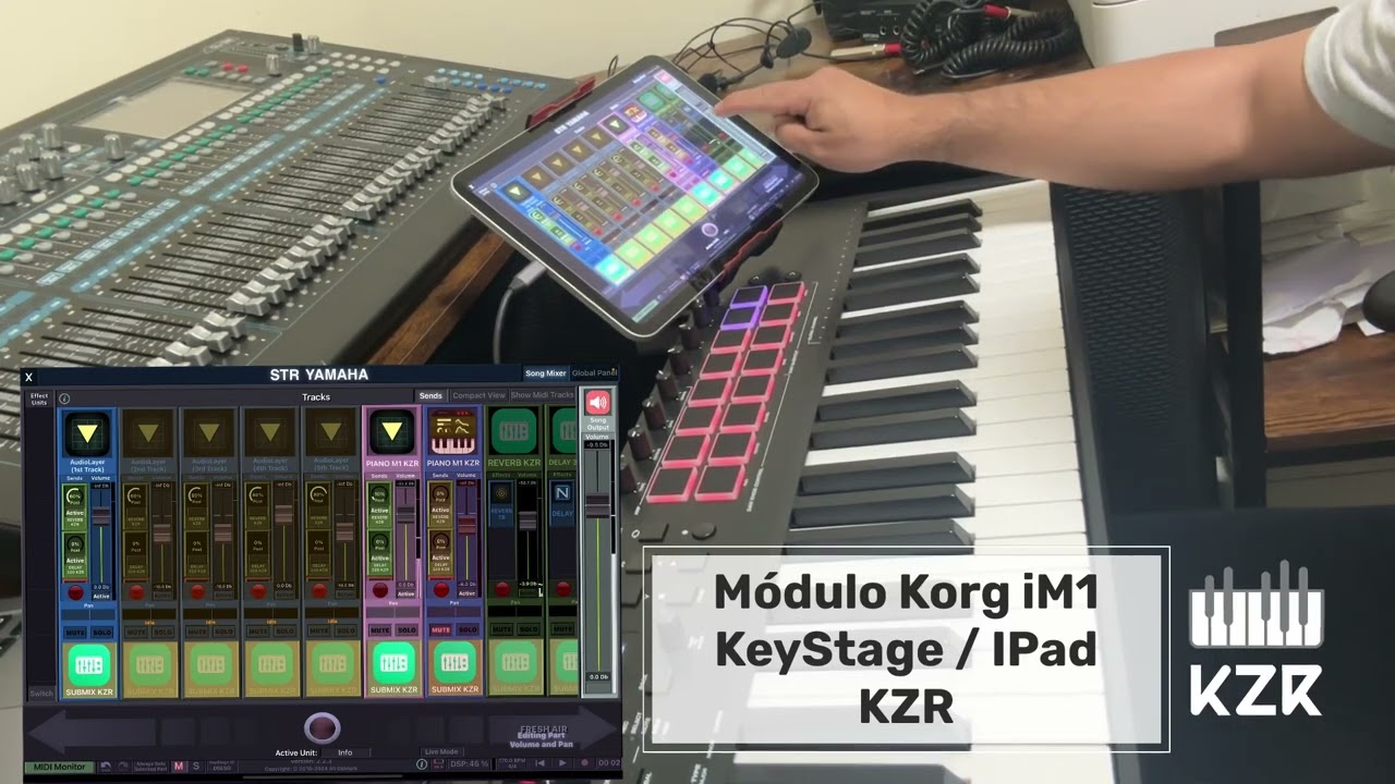 Módulo Korg M1 en sesión de KeyStage (iPad KZR) - KZR SAMPLES Y EDICIONES
