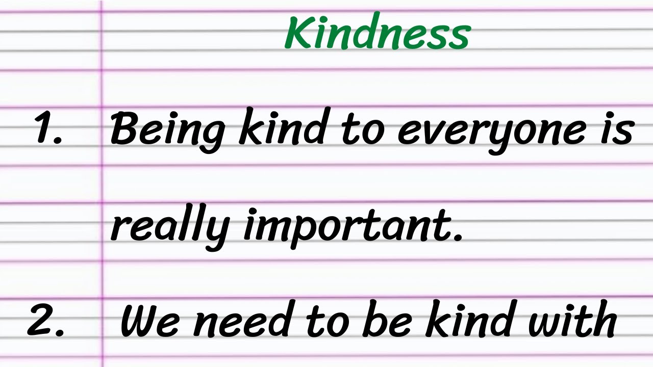 Kindness Essay in English 10 Lines || Short Essay on Kindness