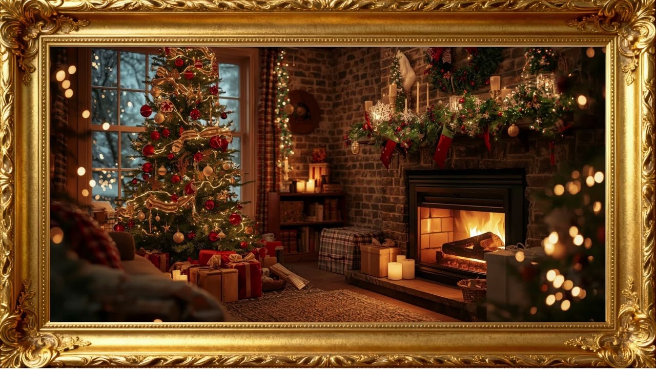 Peaceful Winter Glow – 4K Holiday Ambience for Relaxation |  4K Frame TV Art