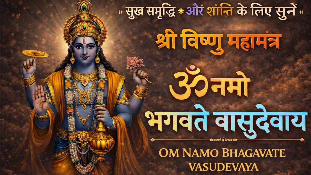 ॐ नमो भगवते वासुदेवाय 🙏 | Powerful Vishnu MahaMantra for Peace