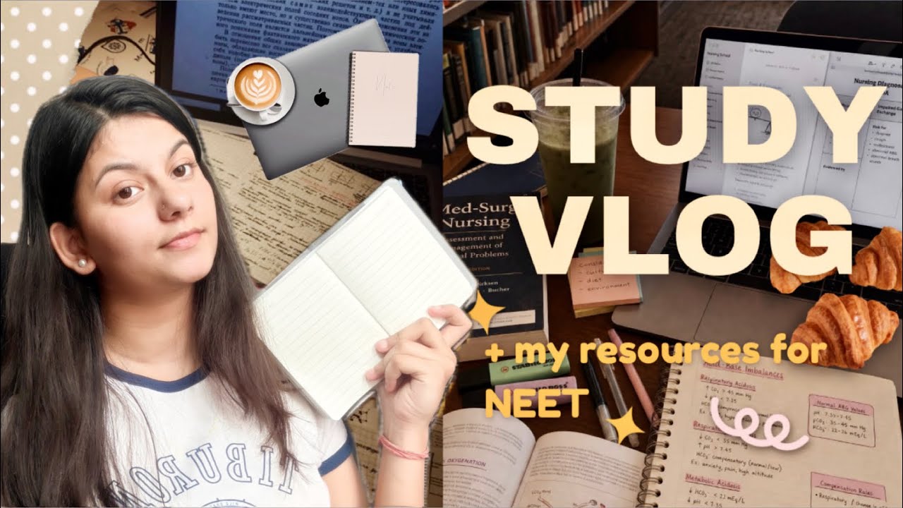 A Realistic Study Vlog 📚 | Resources for NEET | Getting back on track #neet 