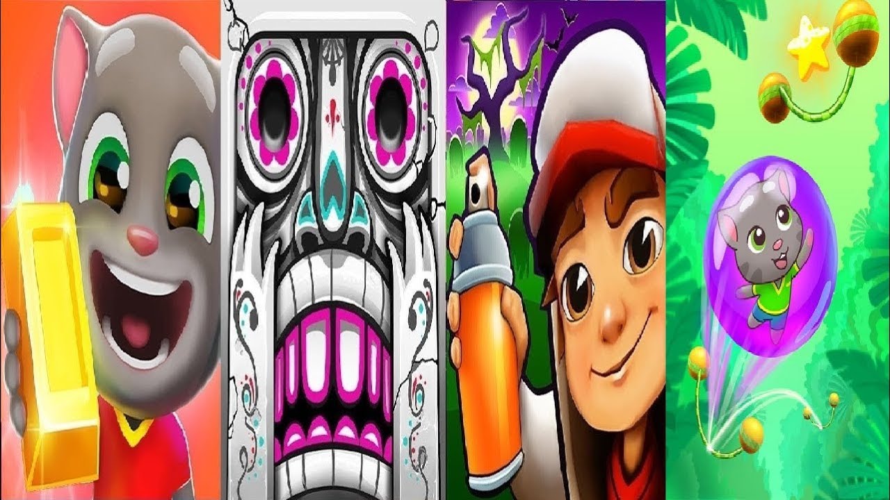 Subway Surfers New Orleans VS Talking Tom Gold Run VS Temple Run 2 Spirits Cove Talking Tom Jump Up