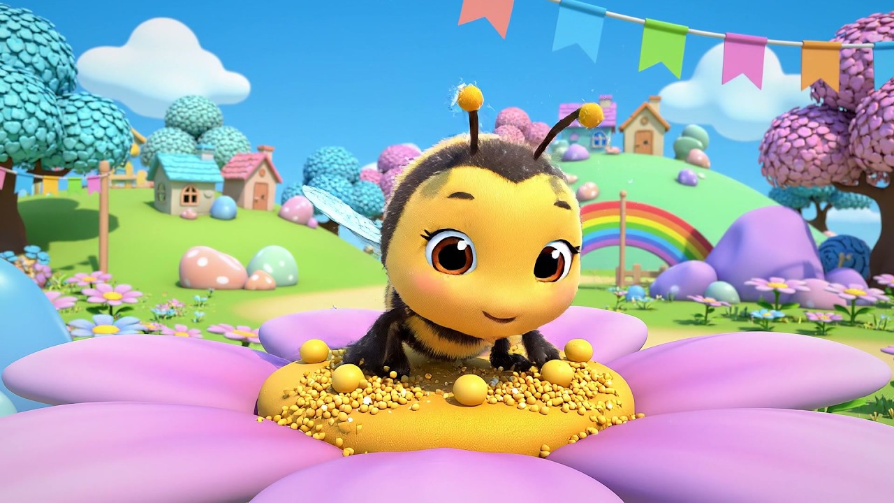 Busy Bee Goes Buzz Buzz Bzz | Fun Flower Song & Garden Nursery Rhymes