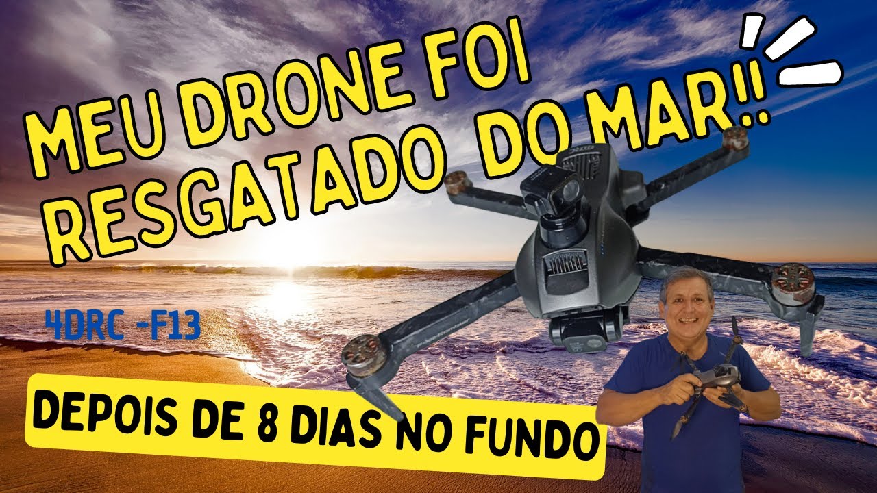 Her&oacute;ica opera&ccedil;&atilde;o de resgate: Drone 4DRC F13 &eacute; recuperado ap&oacute;s 8 dias no fundo do mar de Copacabana