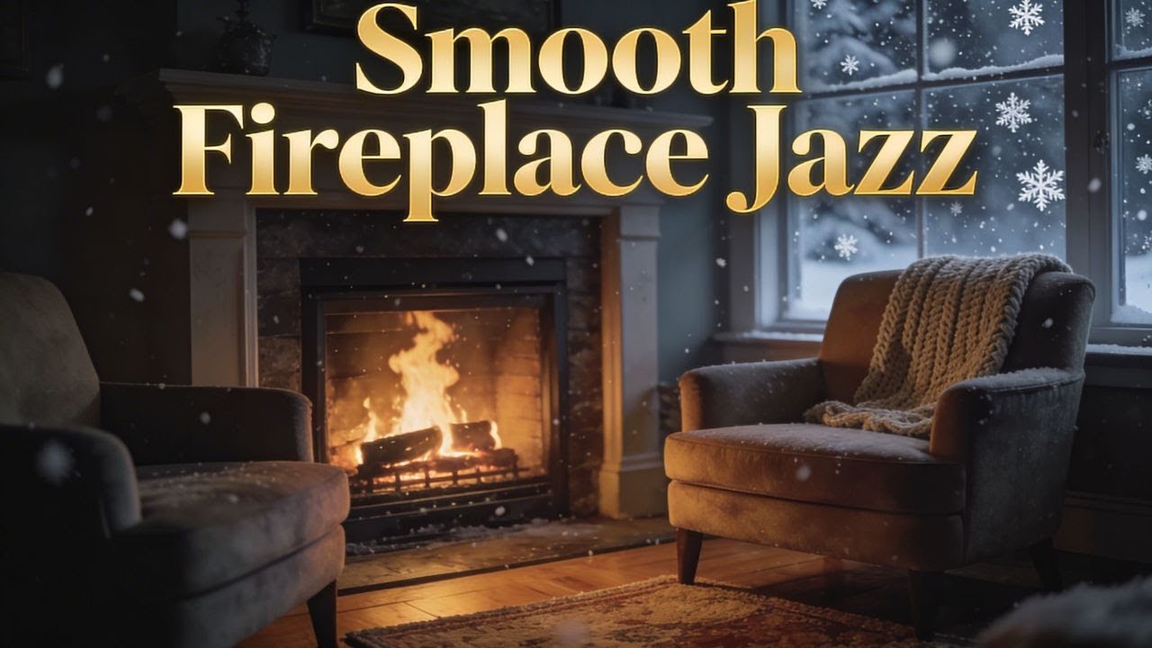 Smooth Fireplace Jazz | Cozy Evening Ambiance | Ambience Instrumental #FireplaceJazz #SmoothJazz