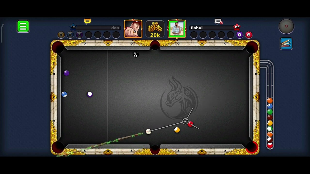 don vs Rahul 8 ball pool game play! 20k coins win. ☺😊😇🙂#8ballpool #pool1 #games #poolkingpower 