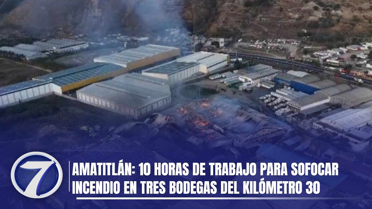 Amatitlán: 10 horas de trabajo para sofocar incendio en tres bodegas del kilómetro 30