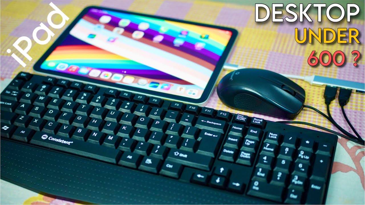 Convert iPad into Mini Desktop Under ₹600 | Keyboard, Mouse & USB Hub Setup