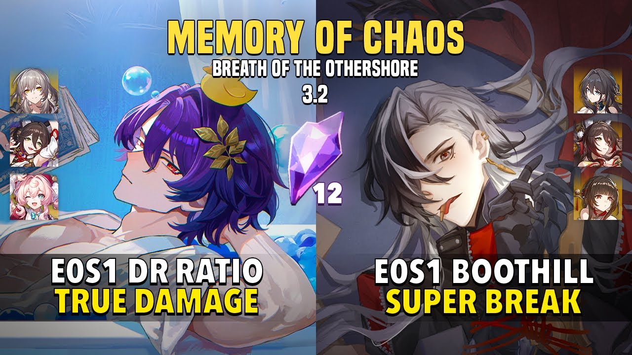 E0S1 Dr Ratio True Damage & E0S1 Boothill Super Break - Memory Of Chaos 12 - Honkai: Star Rail 3.2