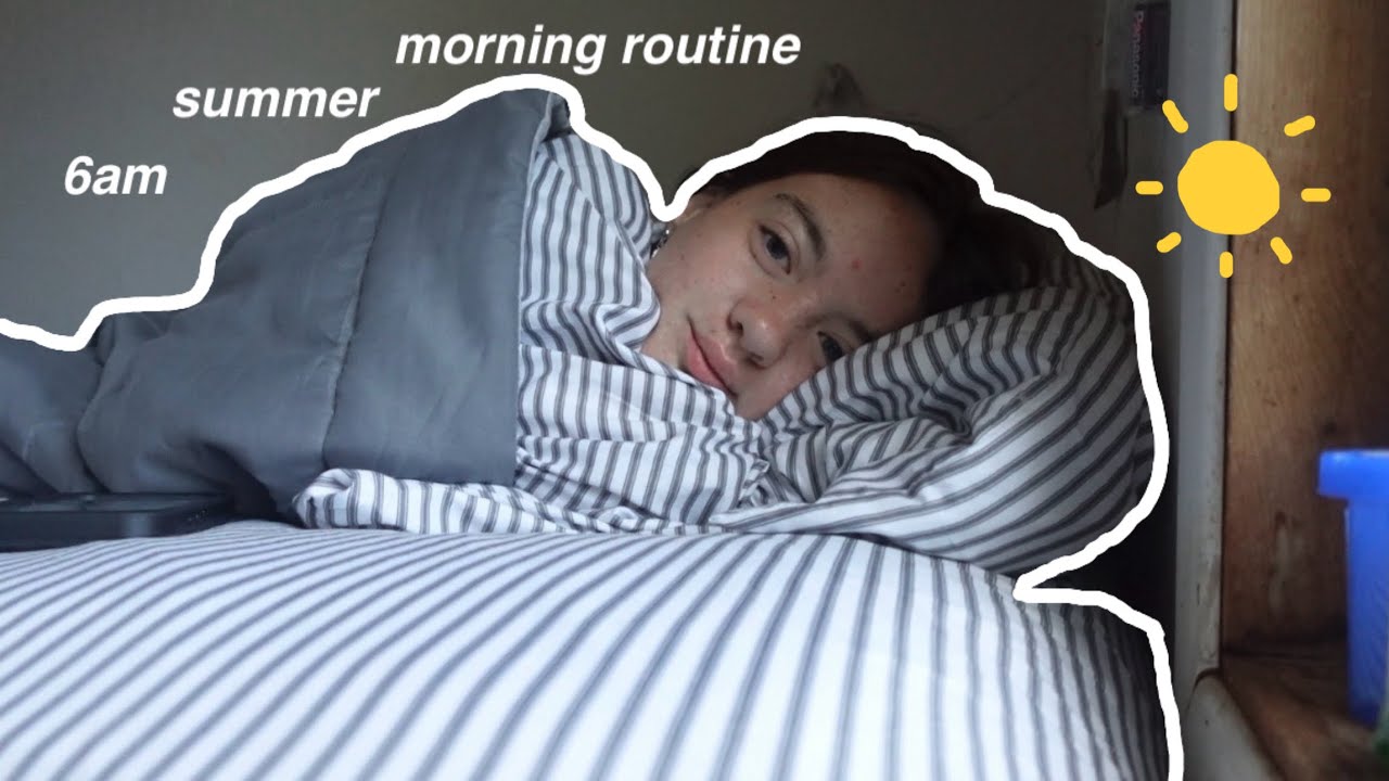 6am summer morning routine ☀️ relaxing, selfcare etc 