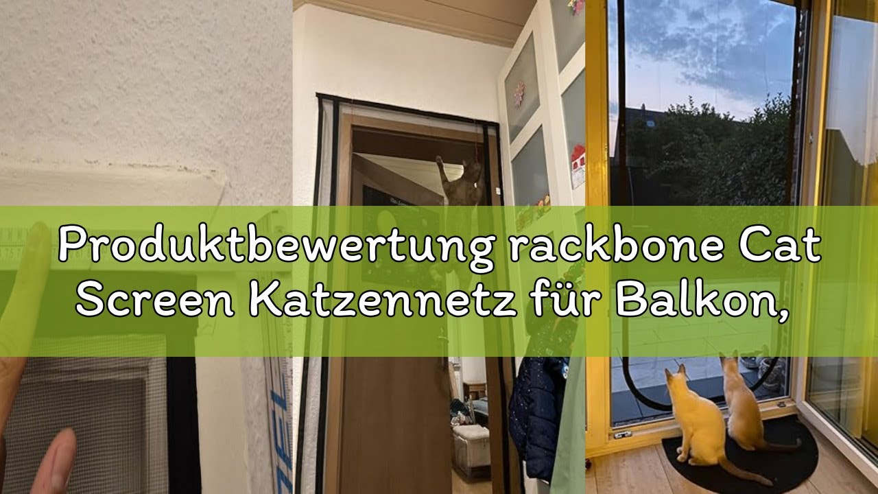Produktbewertung rackbone Cat Screen Katzennetz für Balkon, Haustiere Bildschirm Tür, verhindern, DA