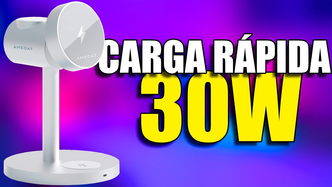 CARGADOR INALAMBRICO para IPHONE, APPLE WATCH, AIRPODS | AMEGAT MAGFUSION 3 in 1