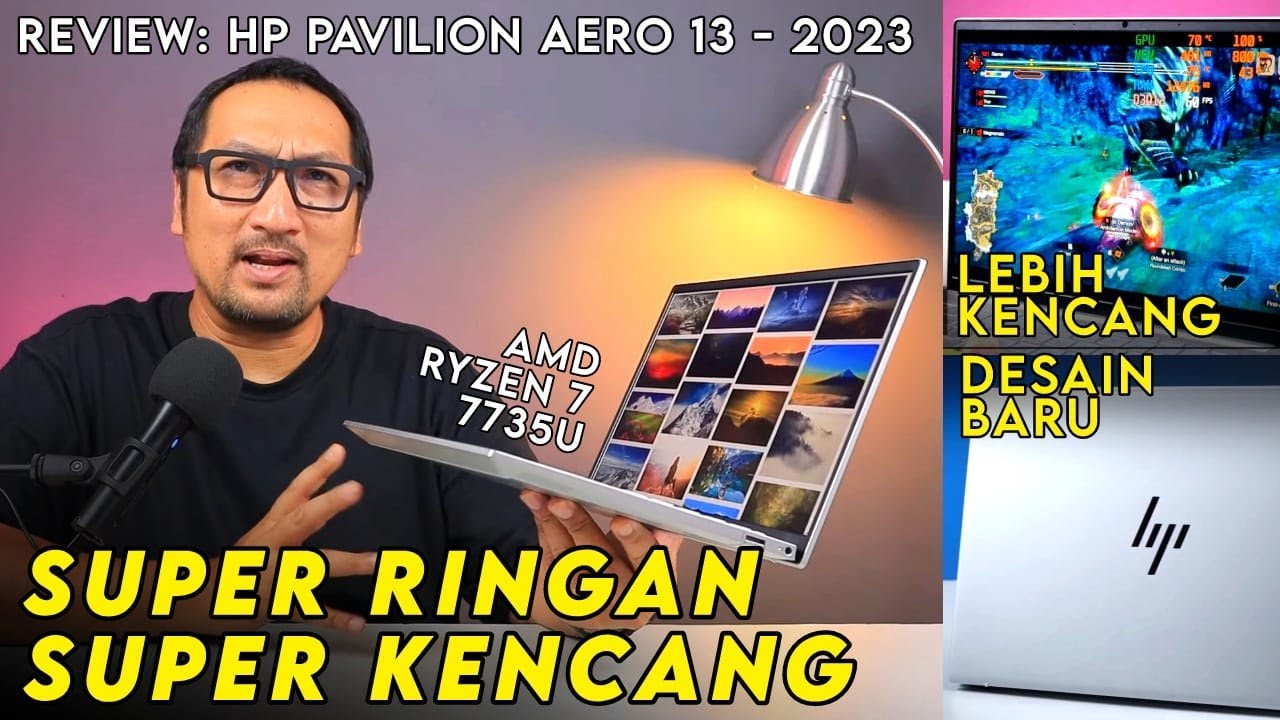 Jauh Lebih Kencang dgn Ryzen 7 7735U, Tetap Super Ringan: REVIEW HP Pavillion Aero 13 BE2005au