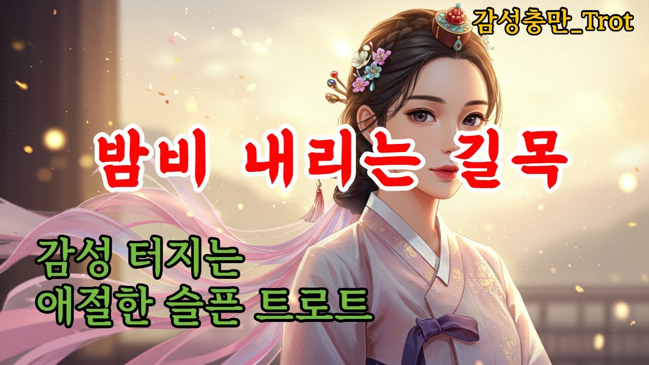 가슴 시리게 애절한 슬픈 트로트_밤비 내리는 길목 