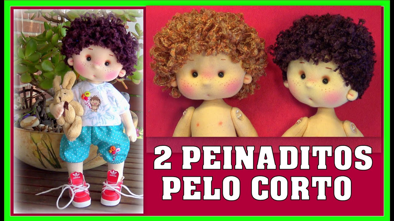 PEINADO CORTO DE NIÑO para muñecos  VIDEO-486