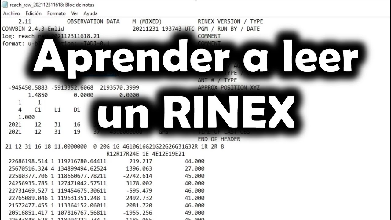 [GNSS] Aprendiendo a leer un RINEX