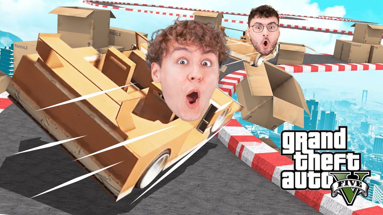 GTA Rennen ABER mit KARTON AUTOS?! - GTA 5 Mods