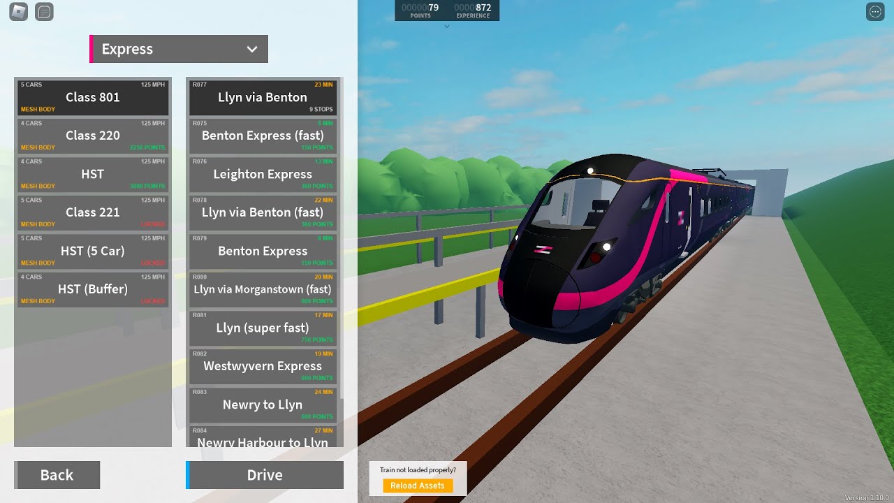[Roblox] Железнодорожный вокзал округа Степфорд, управляющий экспрессом из Центрального Степфорда...