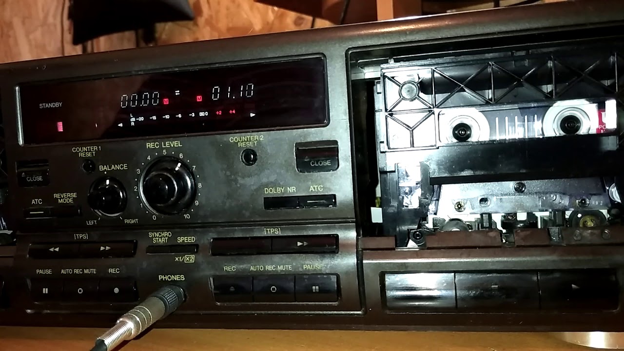кассетная дека Technics RS-TR575.запись с калибровкой и без калибровки.