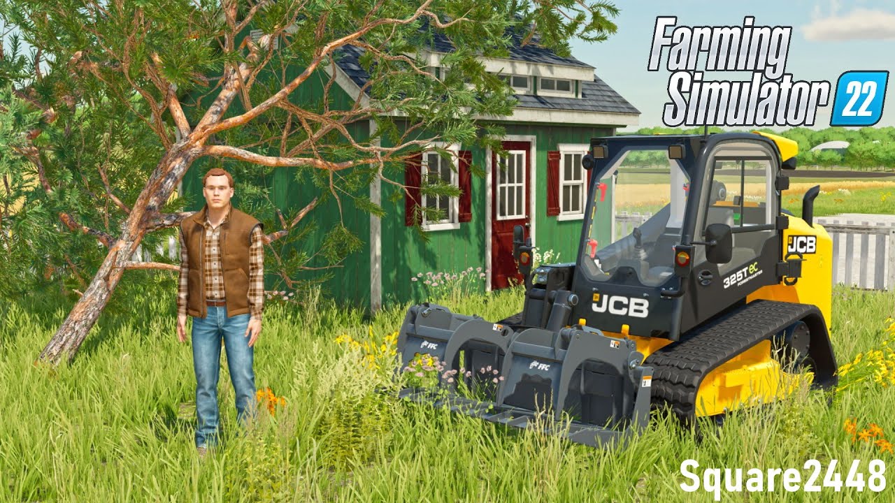 Дерево падает на сарай во дворе! (Удаление деревьев) | Farming Simulator 22