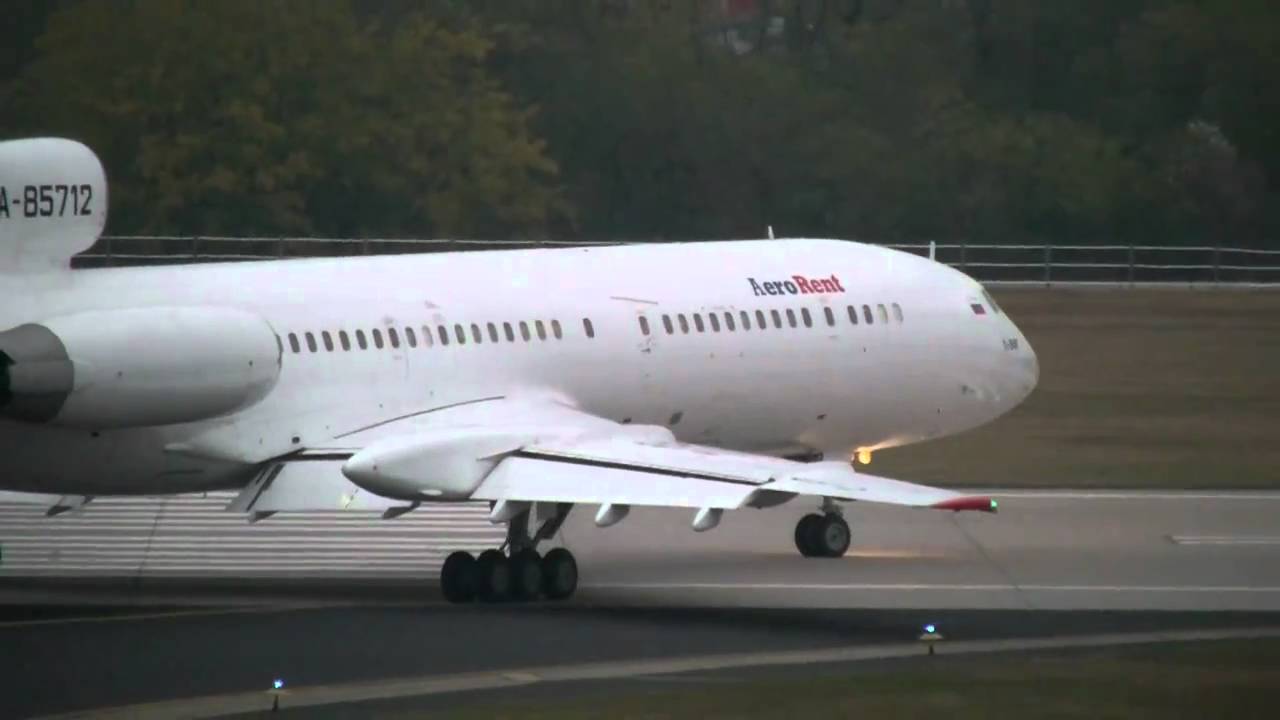 Tupolev Tu-154M and Yakovlev Yak-42D take-off and landing.