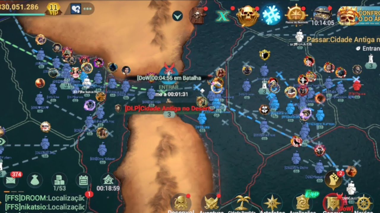 PvP Battle FFS and IOS 162 vs DOD and DOW 325 Sea of ​​Conquest Season 12 X7