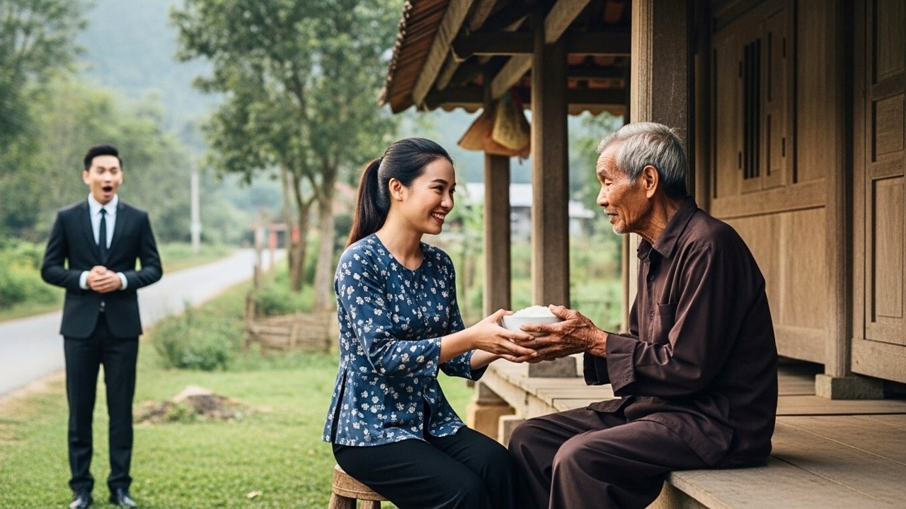 Cô Gái Nghèo Mỗi Ngày Đều Mang Cơm Cho Ông Lão Hàng Xóm – Sững Sờ Khi Biết Con Ông Là Tỷ Phú