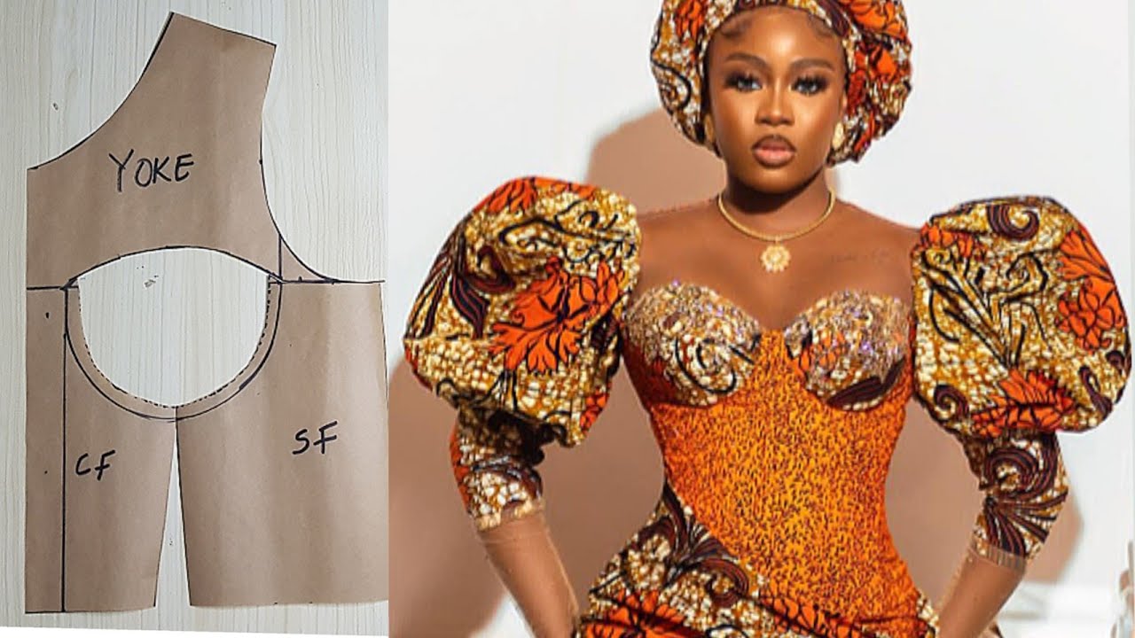 How to sew a corset with yoke||detailed PATTERN DRAFTING tutorial