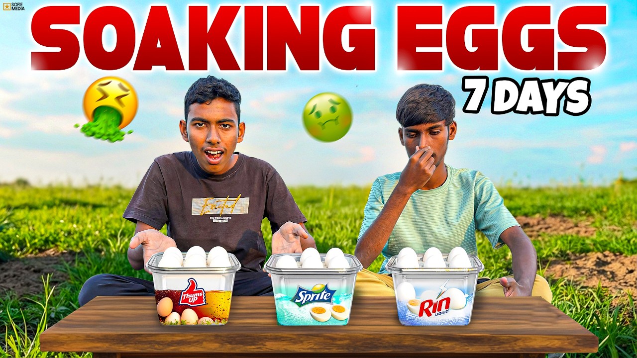 We Left Eggs in Soft Drinks & Detergent for 7 Days… NEVER Try This 😨 Experiment ]