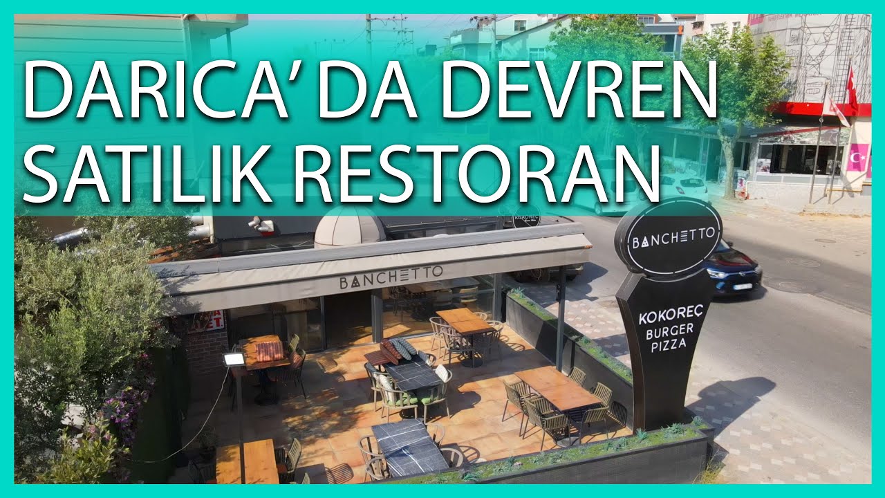 DARICA İSTASYON CADDESİ ÜZERİNDE DEVREN SATILIK RESTORAN REMAX VENÜS EMLAK DRONE ÇEKİMİ